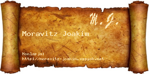 Moravitz Joakim névjegykártya